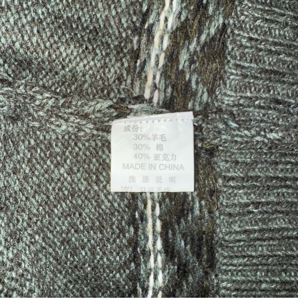 Jeep Men’s Fair Isle Sweater Forest Green Wool Blend Size Large Vintage-Style - Picture 12 of 12